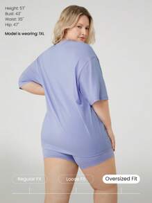 GLOWMODE Plus Size Pima Cotton Oversized Unisex Short Sleeve Round Neck Active Tee Daily Casual
