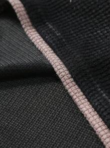 Manfinity Homme 男士休闲宽松字母图案圆领短袖T恤 - 黑色 - 查看 6