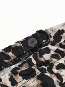 SHEIN Adjustable Waist Maternity Leggings, Black And Leopard Print, 2-In-1 Pack - Grey - View 4