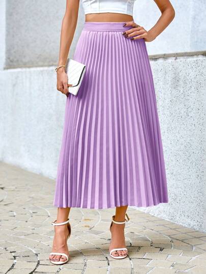 SHEIN Privé Women Simple & Fashion Style Skirt, Suitable For Summer