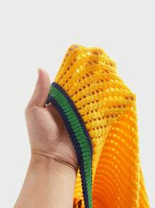 Manfinity Homme Men's Knit Short Sleeve Top, Minimalist And Fashionable For Summer, Fall/Winter - Yellow - View 6