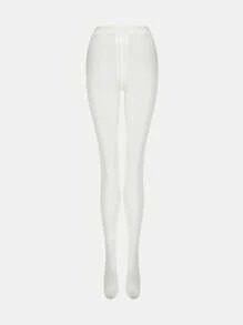 MOTF PREMIUM LOLITA 性感花朵玫瑰图案连裤袜 - 米色 - 查看 6