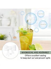 1PC/3Pcs Classic Bow Straw Covers Cap Topper Tương thích với 30 & 40 Oz Tumbler Cups, Tái sử dụng dễ thương Silicone Straw Tip Nắp Bảo vệ cho 0,4 In / 10mm Cups Phụ kiện ống hút - Nhiều màu - Xem 4