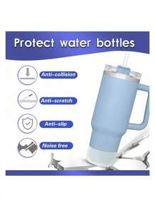 1pc, Transparent Glass Bottom Cover For 30/40oz Glass, Non-Slip Protective Sleeve, Accessory For Glass, Silicone Boot For 20/30/30/40oz Tumbler, Protective Silicone Cover For Ice Bar Cup Accessories, Reduce Noise And Protect Cup Accessories - Clear - View 6