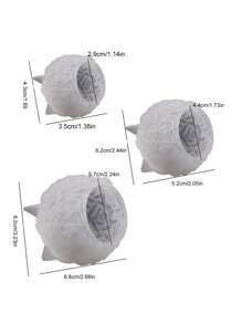 Molde de silicona esférico para vela de mesa con diseño de bola de cristal multiespécimen, esfera de resina y rosa circular - Blanco - Ver 3