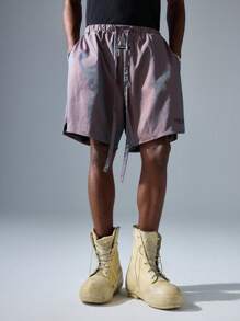 NEON BLANC Men's Street Fashion Woven Letter Printed Loose Shorts