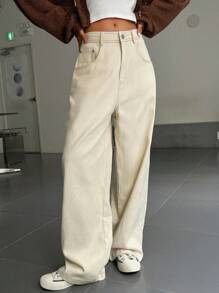 DAZY Slant Pocket Straight Leg Pants,Fall Clothes