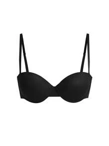 Ocili Ocili 2 piezas de sujetadores de mujer de color liso y suave con envoltura de alambre, que levantan y recogen, sin costuras