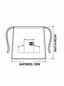 SHEIN 1Pc 64*42cm Tạp dề nhà hàng eo ngắn Unisex, Thích hợp cho nhân viên phục vụ, nhà bếp, phòng tắm, nhà ở, nhà hàng, đồ gia dụng, 4 màu có sẵn: Đen, Kaki, Nâu nhạt, Nâu đậm - Nhiều màu - Xem 2