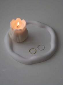 1 pièce Moule en silicone en forme de nuage, plateau de rangement en résine époxy. Moule de décoration de bureau fait main pour aromathérapie, gypse