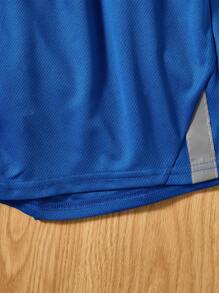 SHEIN 3pcs Teenage Boys Casual Patchwork Reflective Tape Shorts Set, Sports & Home Wear, School, Campus, College