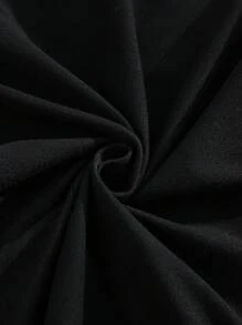 Tween Girl 10th Birthday 3D Sequin Crown Graphic Round Neck Short Sleeve Black T-Shirt - Black - View 4