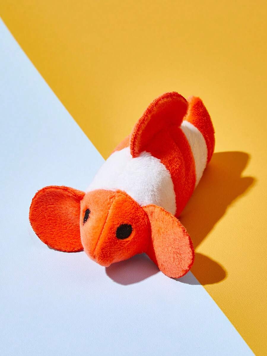 PETSIN 小丑魚布偶貓玩具，海洋系列，耐咬設計 - 彩色 - 查看 1