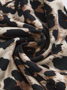 SHEIN Adjustable Waist Maternity Leggings, Black And Leopard Print, 2-In-1 Pack - Grey - View 5