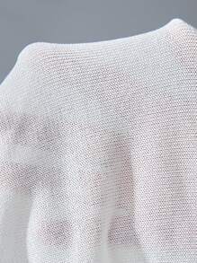 NEON BLANC Men's Street Style White Knitted Crewneck Long Sleeve Sweater, For Fall Winter - White - View 9