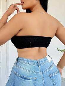 大码休闲简约带衬垫抹胸文胸