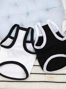 Áo vest thú cưng màu đen nhẹ thanh lịch, thích hợp cho mèo và chó, đi chơi mùa hè sành điệu - màu đen - Xem 3