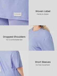 GLOWMODE Plus Size Pima Cotton Oversized Unisex Short Sleeve Round Neck Active Tee Daily Casual