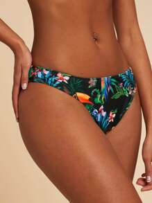 Travachic Damen tropischer Pflanzendruck sexy Bikini Hose