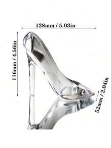 SHEIN 1/2 piezas Adornos de cristal acrílico con forma de zapato de tacón alto como regalo de cumpleaños, decoración del hogar, manualidades, figuras de boda, decoraciones en miniatura, suministros para fiestas, decoración navideña