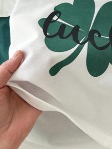 SHEIN Leap Crew 6 件/套儿童男童休闲百搭字母印花图案圆领宽松短袖 T 恤和纯色短裤 2 件套服装，3 种款式，适合学校、花园、海滩、生日、春季、夏季、秋季、冬季 - 彩色 - 查看 8