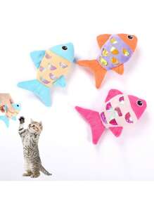 PETSIN 蓝色小鱼形吱吱叫毛绒宠物玩偶 - 彩色 - 查看 7