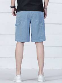 Manfinity Homme Men's Striped Pocket Denim Shorts