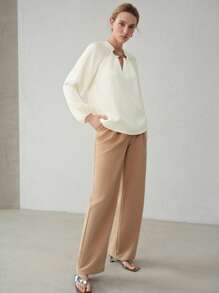 MOTF PREMIUM CUT OUT RING BLOUSE - Apricot - View 8