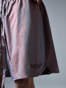 NEON BLANC Men's Street Fashion Woven Letter Printed Loose Shorts
