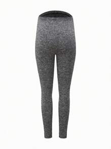 SHEIN Adjustable Waist Maternity Leggings, Black And Leopard Print, 2-In-1 Pack - Grey - View 8