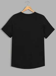 RueChic 3pcs/Set Black, White, Grass Green Raglan Sleeve, Round Hem - Multicolor - View 5