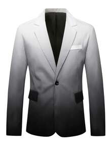 Manfinity AFTRDRK Ombre Color Lapel Neck Long Sleeve Fashion Blazer For Men