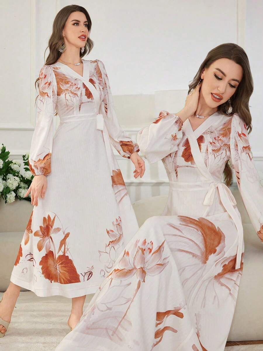 Modelyn 女士长裙,简约时尚休闲日常穿着 - 彩色 - 查看 1
