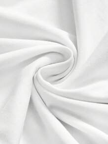 ROMWE Avant 女款韩流不对称领口旗帜、爱心和嘴唇印花T恤，演唱会 - 白色 - 查看 4