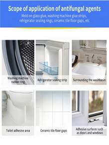 SHEIN 1 件装防霉清洁凝胶，用于去除厨房、浴室、冰箱垫圈、洗衣机、台面、墙壁等处的霉菌。容量约 120 克 - 白色 - 查看 5
