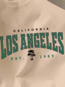 Manfinity Joysei Slim Fit Men's Khaki Solid Color Short Sleeve T-Shirt With Letter Print Design