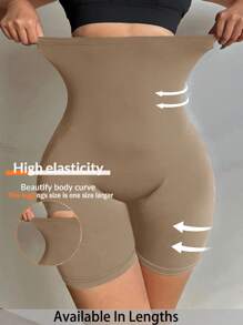 SHEIN PETITE CURVE Plus Size Women Outfits Pants Casual Black High Elasticity Tummy Control Short Leggings Butt Lifter Beautify Body Curve Slim Fit Leggings