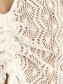 Nöista V- Neck Cami Top Lace Ruched Spring Summer - Beige - View 5