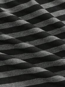 ROMWE Goth Spring/Summer Casual Baech Y2K Style Striped Cropped Camisole Top - Black - View 4