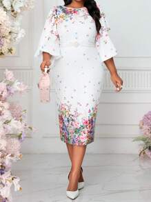 Fleurora Vestido de Día de San Valentín para tallas grandes, Conjunto casual de vacaciones para mujeres, Vestidos de playa de verano, Atuendo sexy para concierto country