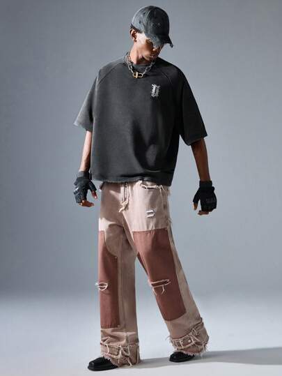 NEON BLANC Men's Streetwear Woven Denim Jeans