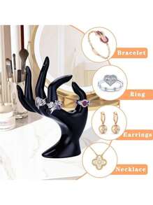 SHEIN 手工制作的艺术造型桌面收纳架，适合展示戒指、手镯、手表等物品