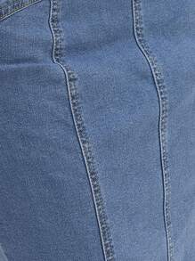 Nöista Mermaid Denim Skirt Long Length Zipper On The Back. Spring Summer - Dark Wash - View 4