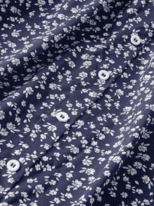 Breezaya Plus Size Vacation Leisure Front Button Floral Print Skirt For New Year Women Skirt