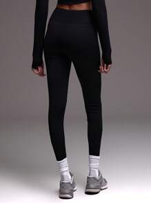 Musera Sport Zip Detail High Waisted Sports Leggings, Padel, Tennis, Pickleball Gym Fitness