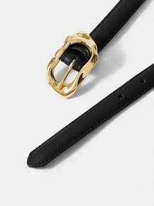 MOTF PREMIUM FASHIONABLE & VERSATILE BLACK LETTER BUCKLE CASUAL BELT - Black - View 3