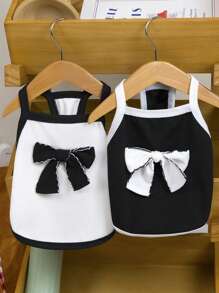 Áo vest thú cưng màu đen nhẹ thanh lịch, thích hợp cho mèo và chó, đi chơi mùa hè sành điệu - màu đen - Xem 6