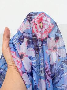 SHEIN Swim 3pcs/Set Women Springbreak Random Printed Cami Top & Shorts & Short Sleeve Jacket Beachwear Swimsuits For Summer Beach Vacation - Multicolor - View 5