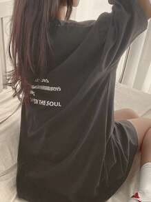DAZY Women T-Shirts Plain Casual - Grey - View 2