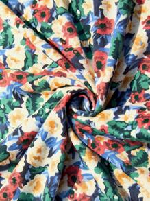 SHEIN Đầm midi ôm sát không tay cổ tròn in hoa cho bà bầu, thích hợp cho kỳ nghỉ - Nhiều màu - Xem 8